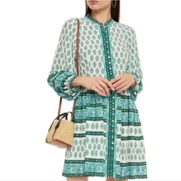 NWT! Sandro Naima gathered woven mini dress Size 8